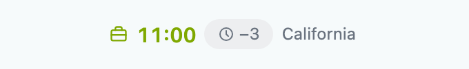 The "Client local time" field inside a Bitrix24 CRM card