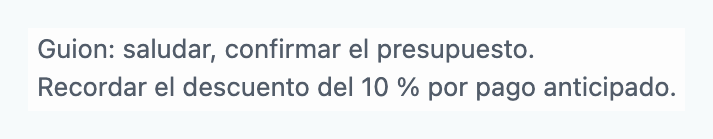 Campo "Nota en la ficha" en la ficha del CRM de Bitrix24