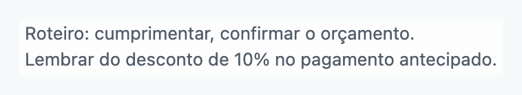 Campo "Nota no cartão" no cartão do CRM Bitrix24